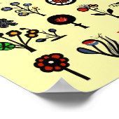 カラフルフォークフローラ ポスター (角)