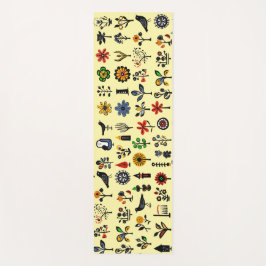 カラフルフォークフローラ ヨガマット