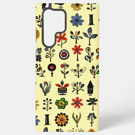 カラフルフォークフローラ SAMSUNG GALAXYケース (裏面)