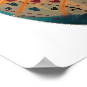 カラフルフォーク猫 ポスター (角)