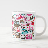 カラフルフクロウ型 ジャンボコーヒーマグカップ (右)