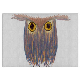 カラフルフクロウ絵画の カッティングボード