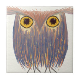 カラフルフクロウ絵画の タイル