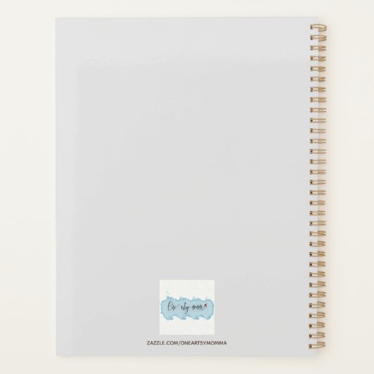 カラフルフクロウ絵画の プランナー手帳 (裏面)