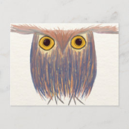 カラフルフクロウ絵画の ポストカード