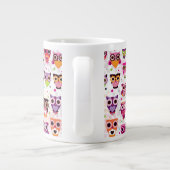 カラフルフクロー子供へパターン2 ジャンボコーヒーマグカップ (裏面)