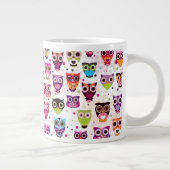 カラフルフクロー子供へパターン2 ジャンボコーヒーマグカップ (右)