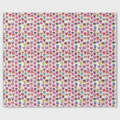 カラフルフクロー子供へパターン2 ラッピングペーパー (フラット)