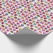 カラフルフクロー子供へパターン2 ラッピングペーパー (角)