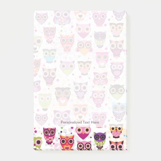 カラフルフクロー子供へ型 ポストイット (正面)