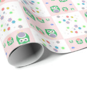 カラフルフクロー子供へ型 ラッピングペーパー (ロールコーナー)