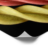 カラフルフジリイタリアンパスタポスター ポスター (角)