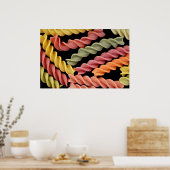 カラフルフジリイタリアンパスタポスター ポスター (キッチン)