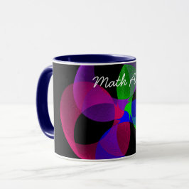 カラフルフュージョン幾何学数学アートコーヒーマグ マグカップ
