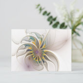 カラフルフラクタルオーナメント。抽象芸術の花 アドバイスカード (スタンド正面)