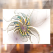 カラフルフラクタルオーナメント。抽象芸術の花 ウィンドウサイン (シート2)