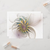 カラフルフラクタルオーナメント。抽象芸術の花 カード (正面/裏面インサイチュ)