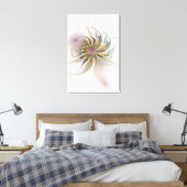 カラフルフラクタルオーナメント。抽象芸術の花 キャンバスプリント (インサイチュ (寝室))