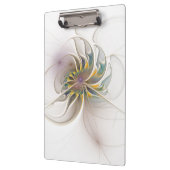 カラフルフラクタルオーナメント。抽象芸術の花 クリップボード (左)