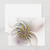 カラフルフラクタルオーナメント。抽象芸術の花 サンキューカード (正面/裏面)