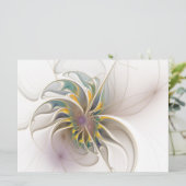 カラフルフラクタルオーナメント。抽象芸術の花 シーズンカード (スタンド正面)
