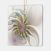 カラフルフラクタルオーナメント。抽象芸術の花 セラミックオーナメント (左)