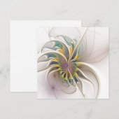 カラフルフラクタルオーナメント。抽象芸術の花 セーブザデート (正面/裏面)