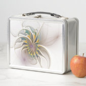 カラフルフラクタルオーナメント。抽象芸術の花 メタルランチボックス (インサイチュ)