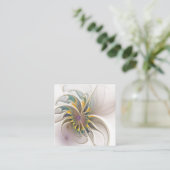 カラフルフラクタルオーナメント。抽象芸術の花 予約カード (スタンド正面)