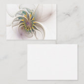 カラフルフラクタルオーナメント。抽象芸術の花 割引カード (正面/裏面)