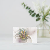 カラフルフラクタルオーナメント。抽象芸術の花 割引カード (スタンド正面)