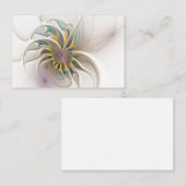 カラフルフラクタルオーナメント。抽象芸術の花 割引カード (正面/裏面)