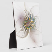 カラフルフラクタルオーナメント。抽象芸術フラワーアート フォトプラーク (側面)