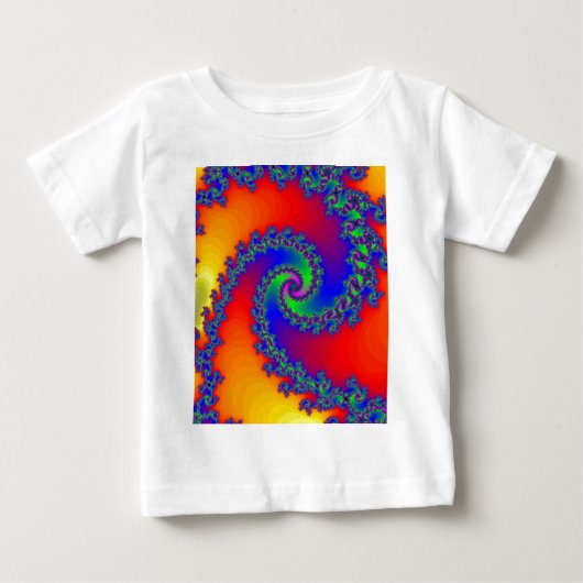 カラフルフラクタル緩和曲線: ベビーTシャツ (正面)