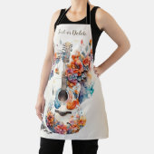 カラフルフラワーギター楽器エレガント エプロン (インサイチュ)