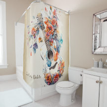 カラフルフラワーギター楽器エレガント