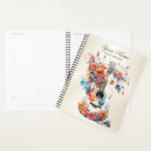 カラフルフラワーギター楽器エレガント プランナー手帳 (ディスプレー)