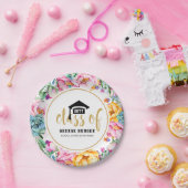 カラフルフラワーサークルグラードデザイン ペーパープレート (パーティー)