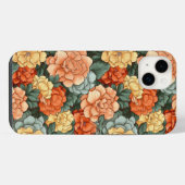 カラフルフラワーパターン iPhoneケース (裏面横)