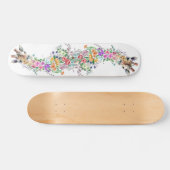 カラフルフラワーブーケキリン – スケッチフローラ スケートボード (横)