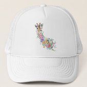 カラフルフラワーブーケキリン – スケッチモダン キャップ (正面)