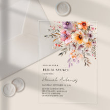 カラフルフラワーブーケブライダルシャワー