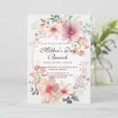 カラフルフラワーマザーズデイブランチ招待状 招待状 (スタンド正面)