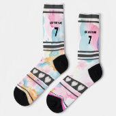 カラフルフラワー 名前と背番号ソックス ソックス (左)