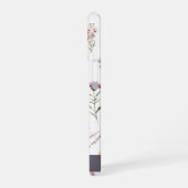 カラフルフラワー、野の花、グリーン、あなたの名前 iPhone 16ケース (左側面)