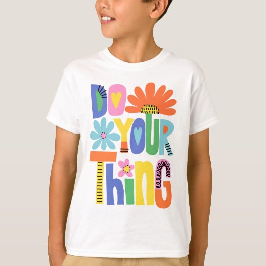 カラフルフラワー Do Your Thing Tシャツ (正面)