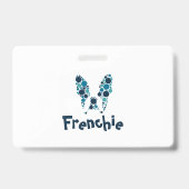 カラフルフランスのサークル付きブルドッグ バッジ (裏面)