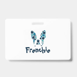 カラフルフランスのサークル付きブルドッグ バッジ