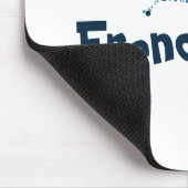 カラフルフランスのサークル付きブルドッグ マウスパッド (コーナー)