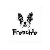 カラフルフランスのサークル付きブルドッグ ラバースタンプ (インプリント)